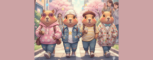 Mode kawaii : vêtements Capybara stylés