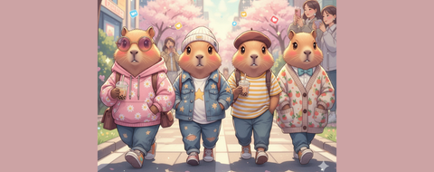 Mode kawaii : vêtements Capybara stylés