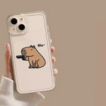 Coque Transparente Iphone Capybara Pistolet