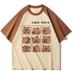 Tshirt Capybara Femme Kawaii
