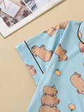 Pyjama Capybara Bleu Femme