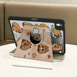 Coque Ipad Rotative Capybara Mignon