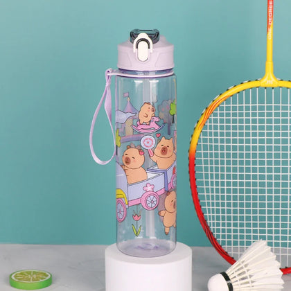 Gourde Capybara Plastique Violette