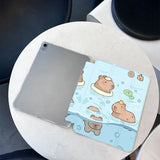 Coque Ipad Capybara Nage