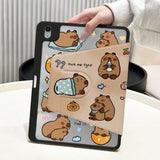 Coque Ipad Rotative Capybara Mignon