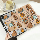 Coque Ipad Rotative Capybara Mignon