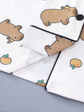 Pyjama Capybara Blanc Femme