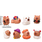 Mini Figurines Capybara Halloween x8