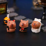 Mini Figurines Capybara Halloween x8